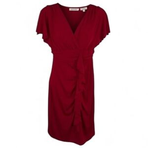 Elegant Sexy Red Bodycon Ruffled Dress